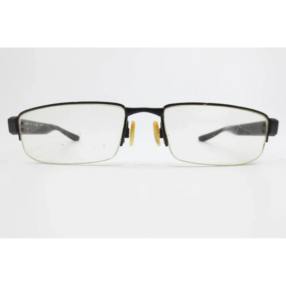 Nike 8170 002 Black Semi Rimless Rectangular Eyeglasses Frames 54-17-140 Mens
